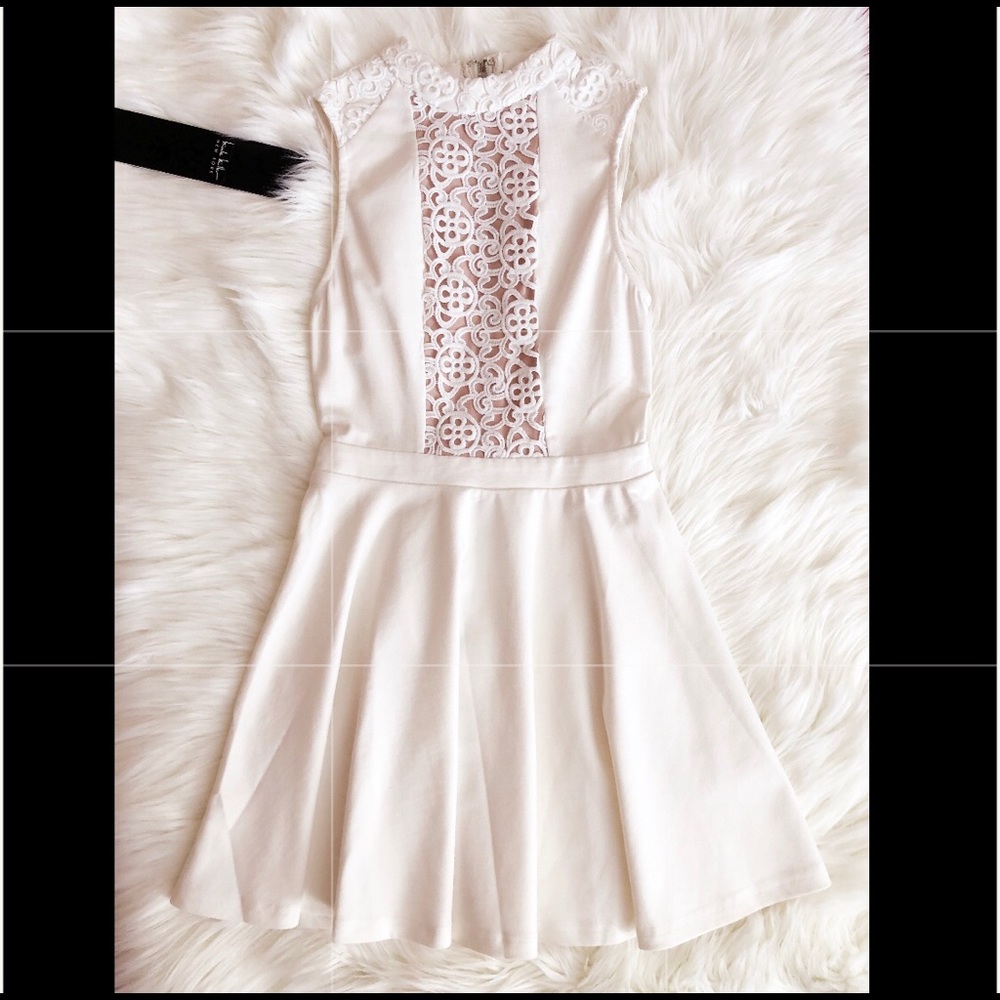 NWOT Angel Biba White Dress 0/XS